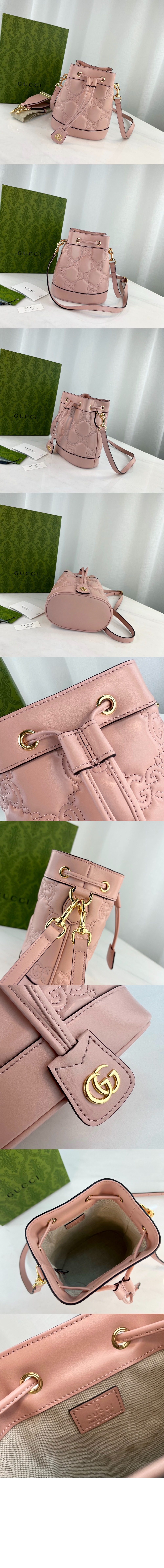 GG 마틀라세 레더 버킷백 728231 > Matlase - 마틀라세