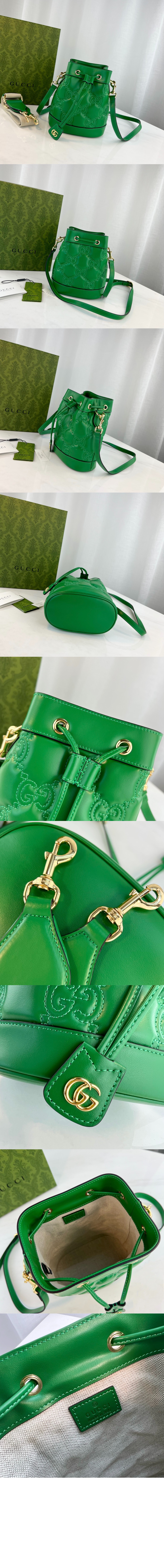 GG 마틀라세 레더 버킷백 728231 > Matlase - 마틀라세