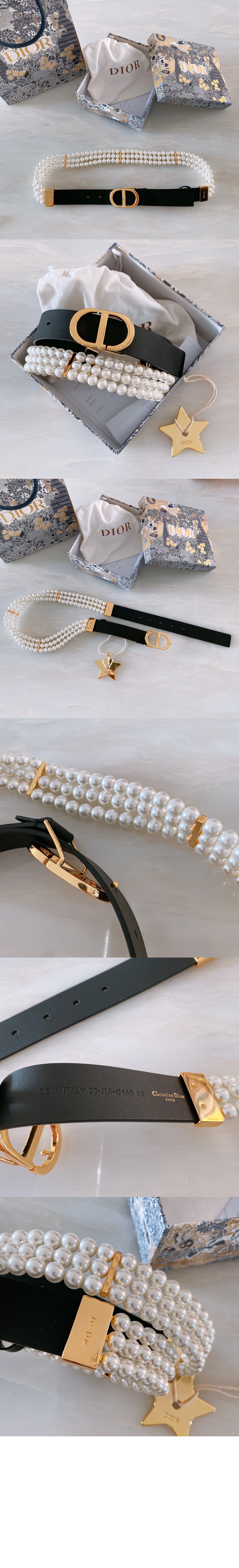 유리구슬 스무스카우 가죽벨트 B0292 > 디올