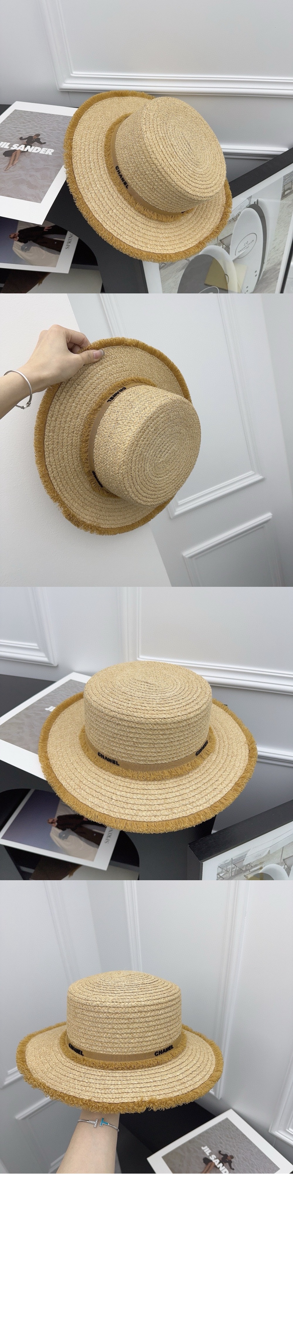 밀짚모자 선캡 AA5687 > 샤넬