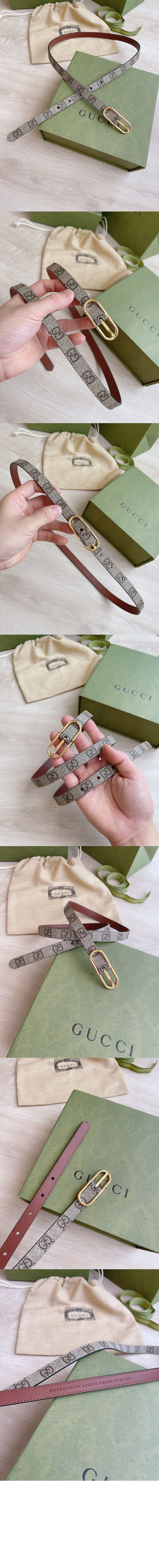 좁은 캔버스 벨트 649492 > 구찌