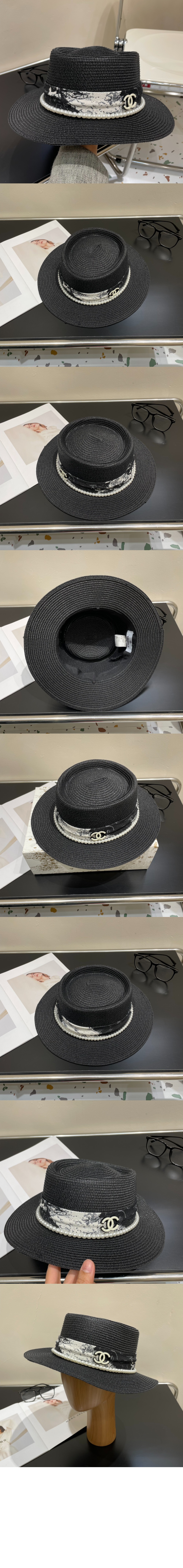 선캡 밀짚모자 AA6342 > 샤넬