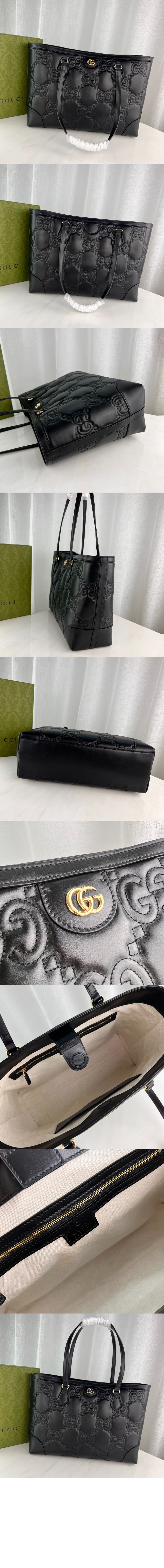 GG 마틀라세 레더 미디엄 토트백 631685 > Matlase - 마틀라세