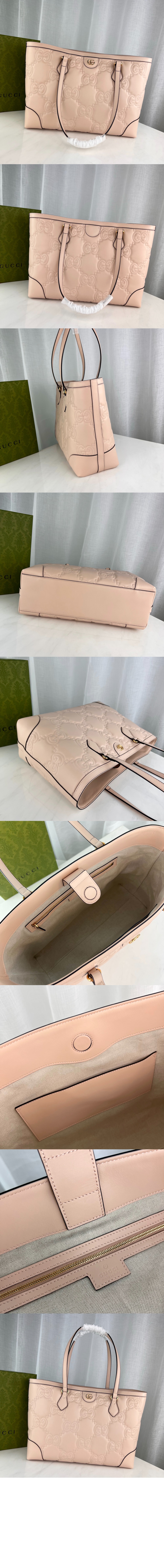 GG 마틀라세 레더 미디엄 토트백 631685 > Matlase - 마틀라세