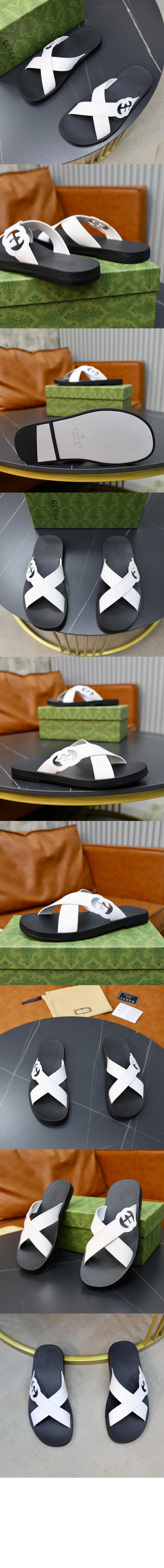 인터로킹 G 슬라이드 샌들 738471 > Interlocking G - 인터로킹 G