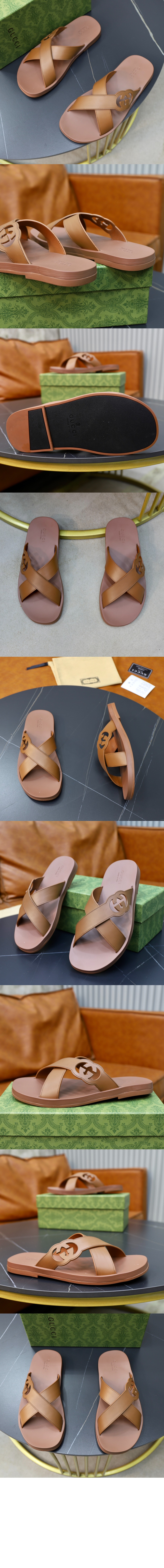 인터로킹 G 슬라이드 샌들 738471 > Interlocking G - 인터로킹 G