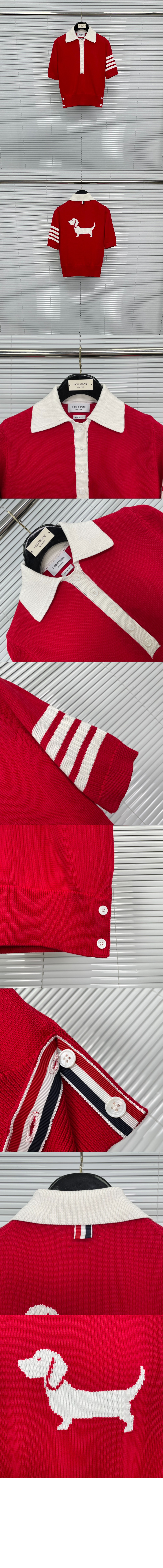 로고 프린트 반팔 > 톰브라운