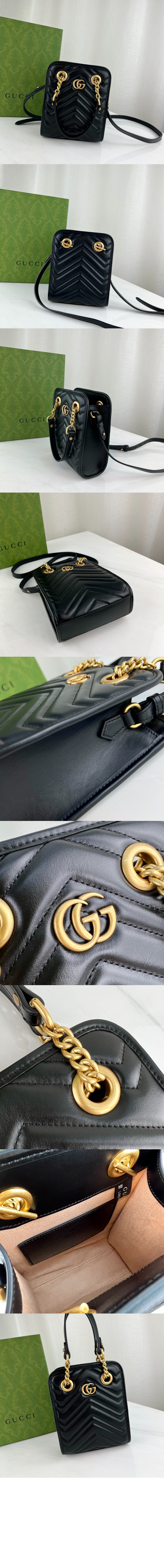 GG 마몽 마틀라세 미니백 696123 > GG Marmont - GG 마몽