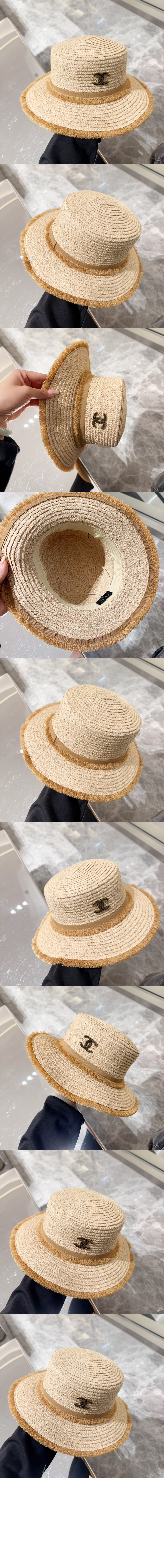 밀짚모자 선캡 AA8652 > 샤넬