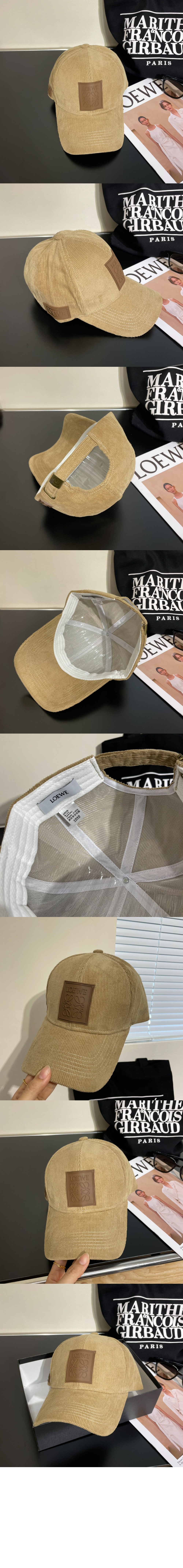 코듀로이 패치 베이스볼 캡 > 로에베