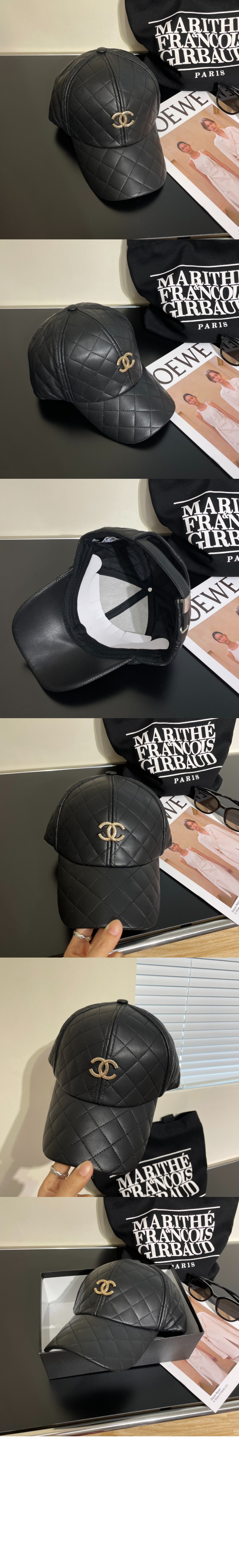 가죽 베이스볼 캡 AA89371 > 샤넬