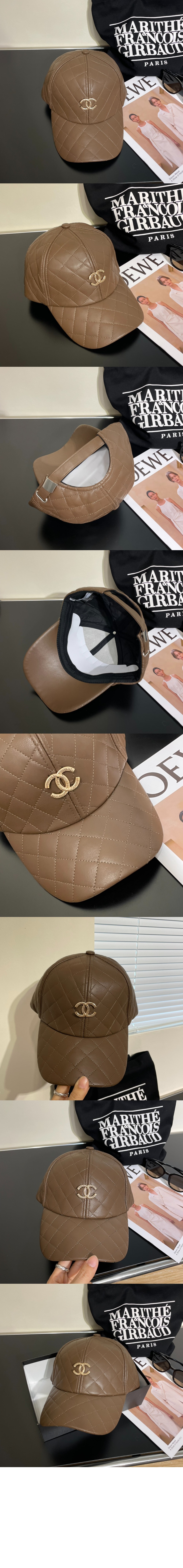 가죽 베이스볼 캡 AA89371 > 샤넬