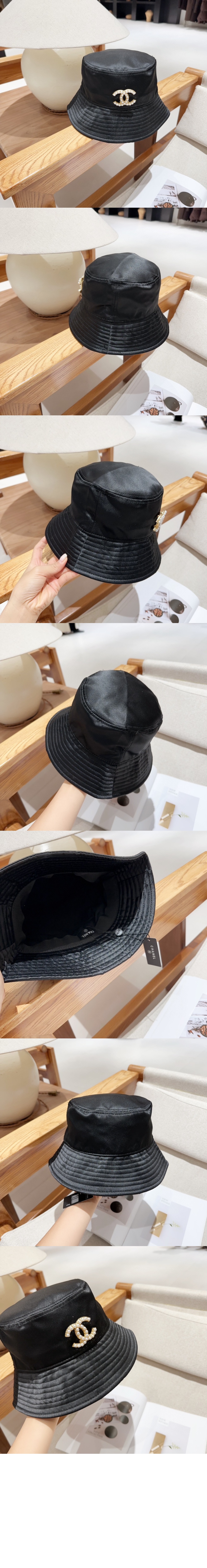 실크 새틴 벙거지 AA7648 > 샤넬