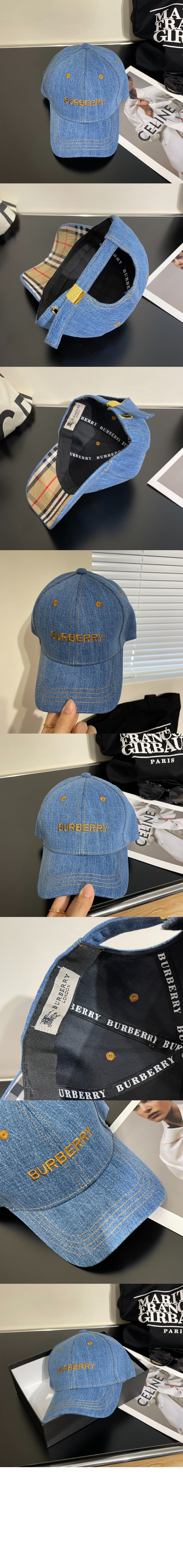 데님 베이스볼 캡 80707661 > 버버리