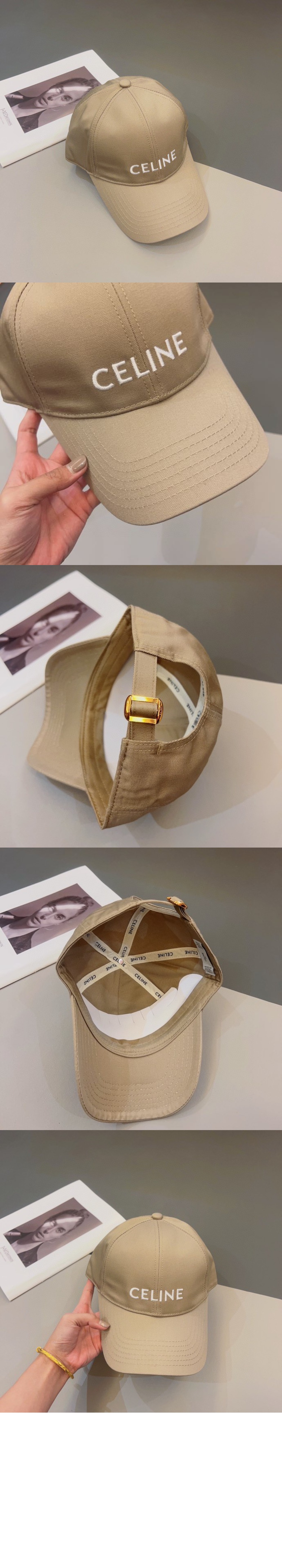 드릴 코튼 베이스볼 캡 2AUA12 > 셀린느