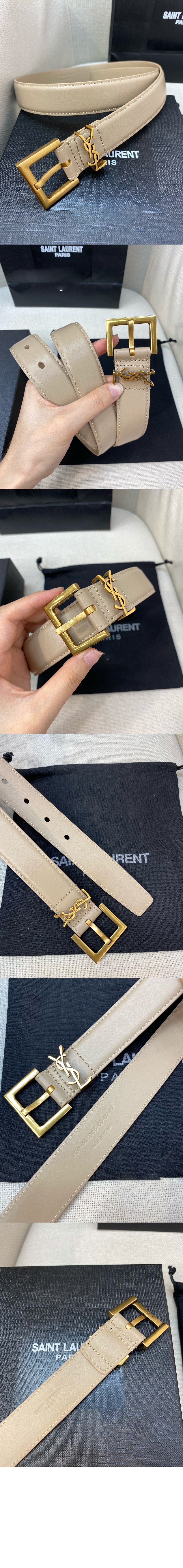 스퀘어 로고 벨트 634437 > 생로랑