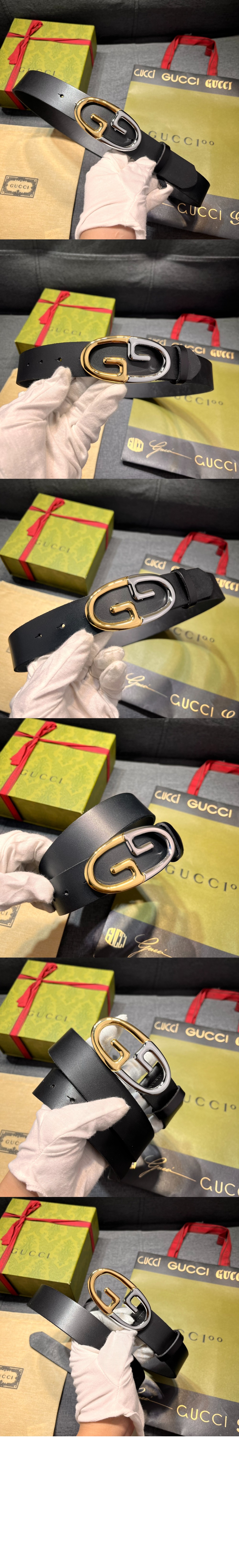 투톤 메탈 벨트 758614 > 구찌