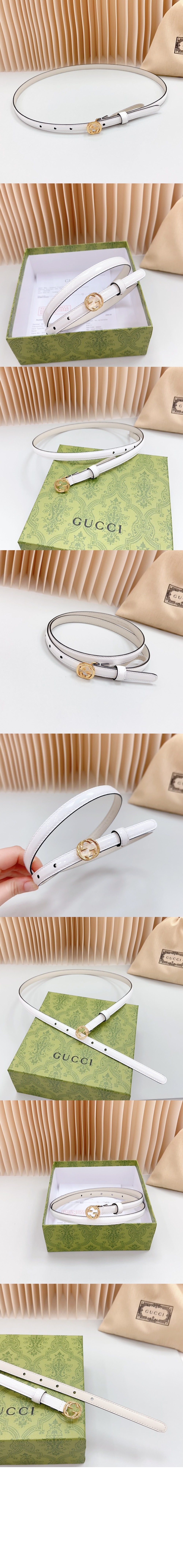 씬 페이턴트 더블 G 벨트 772119 > 구찌