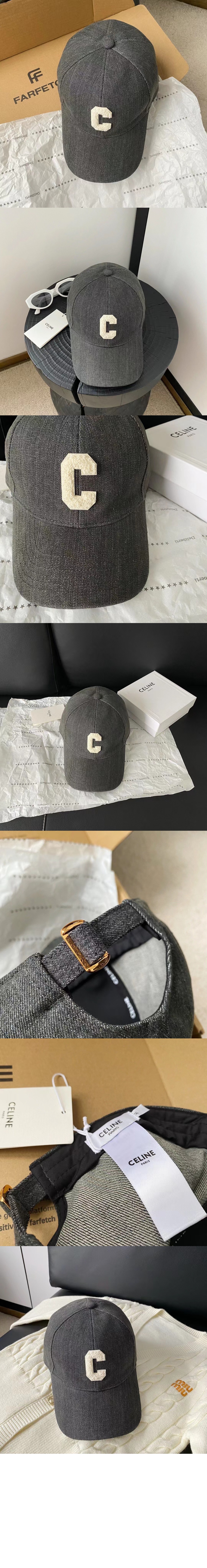 로고 베이스볼 캡 2AUY89 > 셀린느