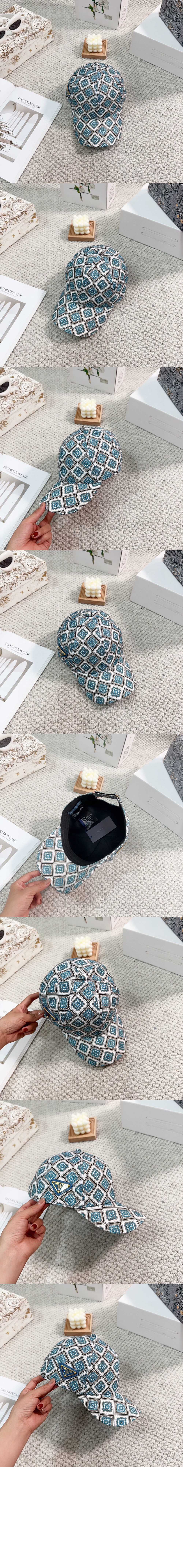 로고 프린트 베이스볼 캡 1HC274 > 프라다