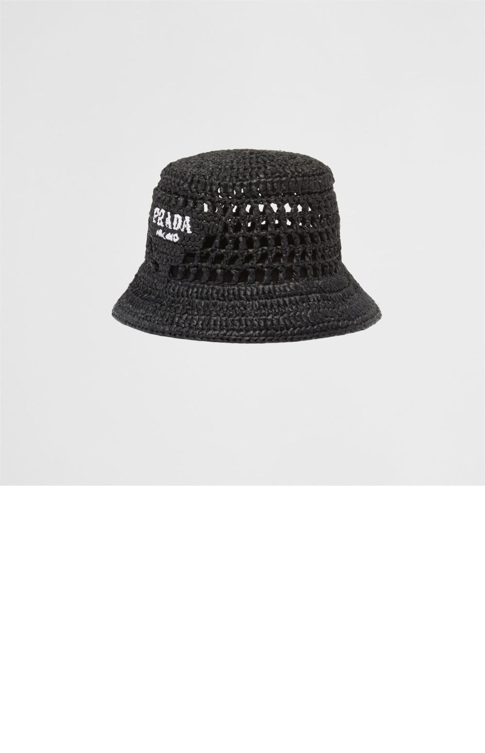 우븐 패브릭 버킷햇 1HC137 > 프라다
