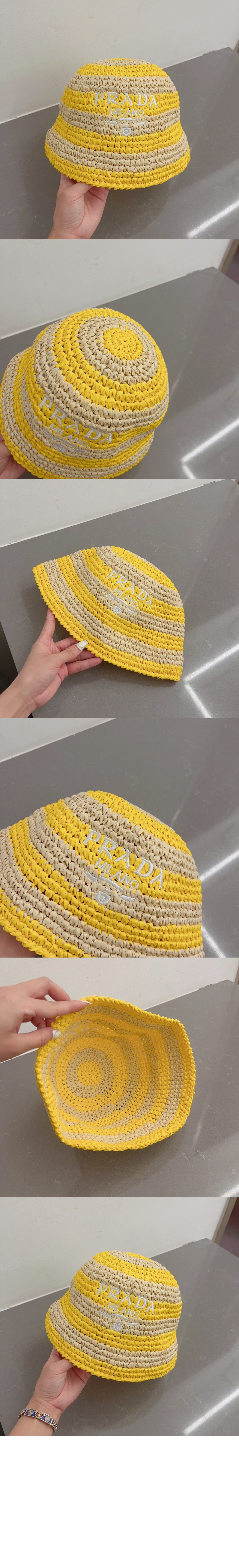 크로셰 버킷햇 1HC137 > 프라다