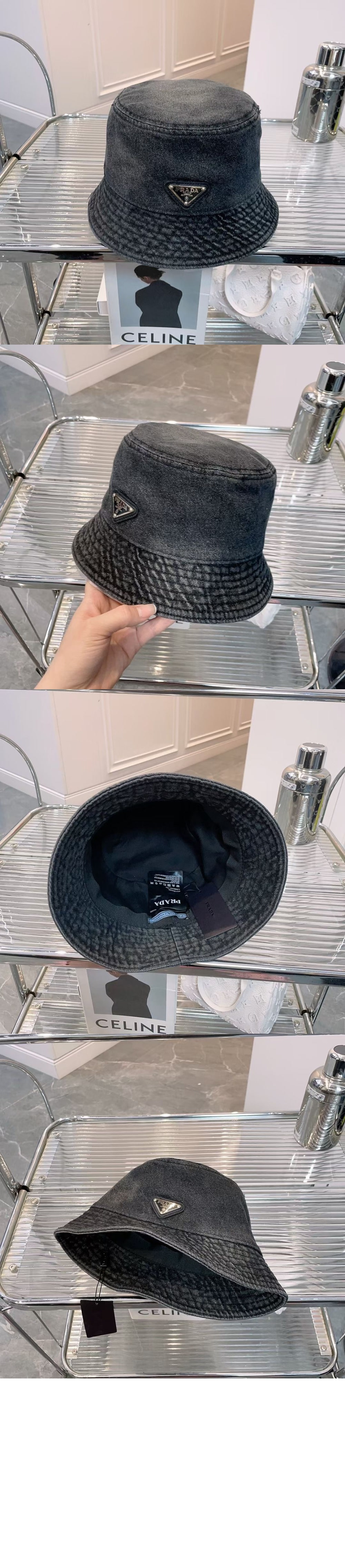 데님 버킷햇 1HC137 > 프라다