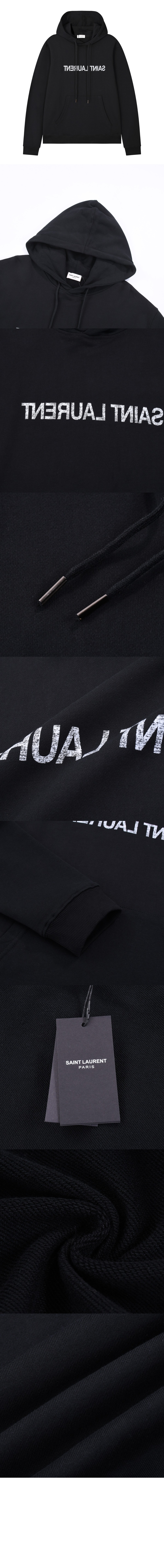 로고 후드 긴팔 > 생로랑