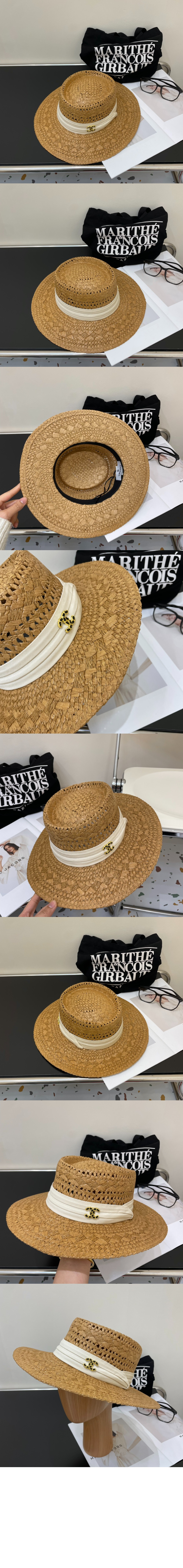 밀짚모자 선캡 AA6244 > 샤넬