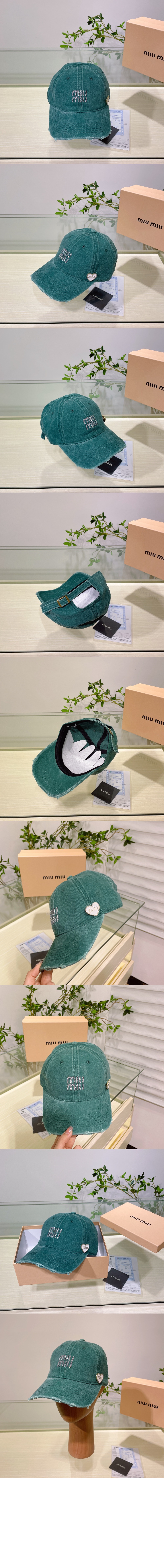 데님 베이스볼 캡 5HC993 > 미우미우