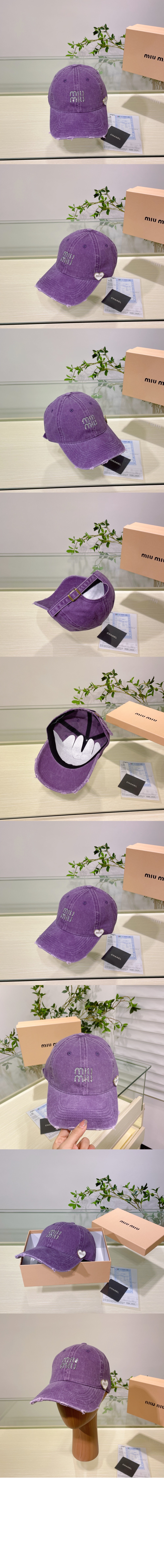 데님 베이스볼 캡 5HC993 > 미우미우