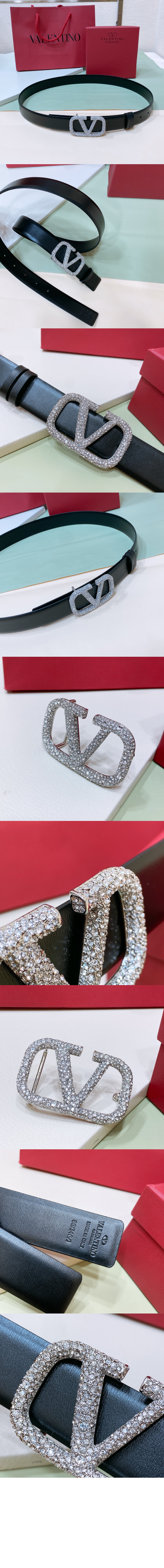 양면 송아지 가죽 벨트 > 발렌티노