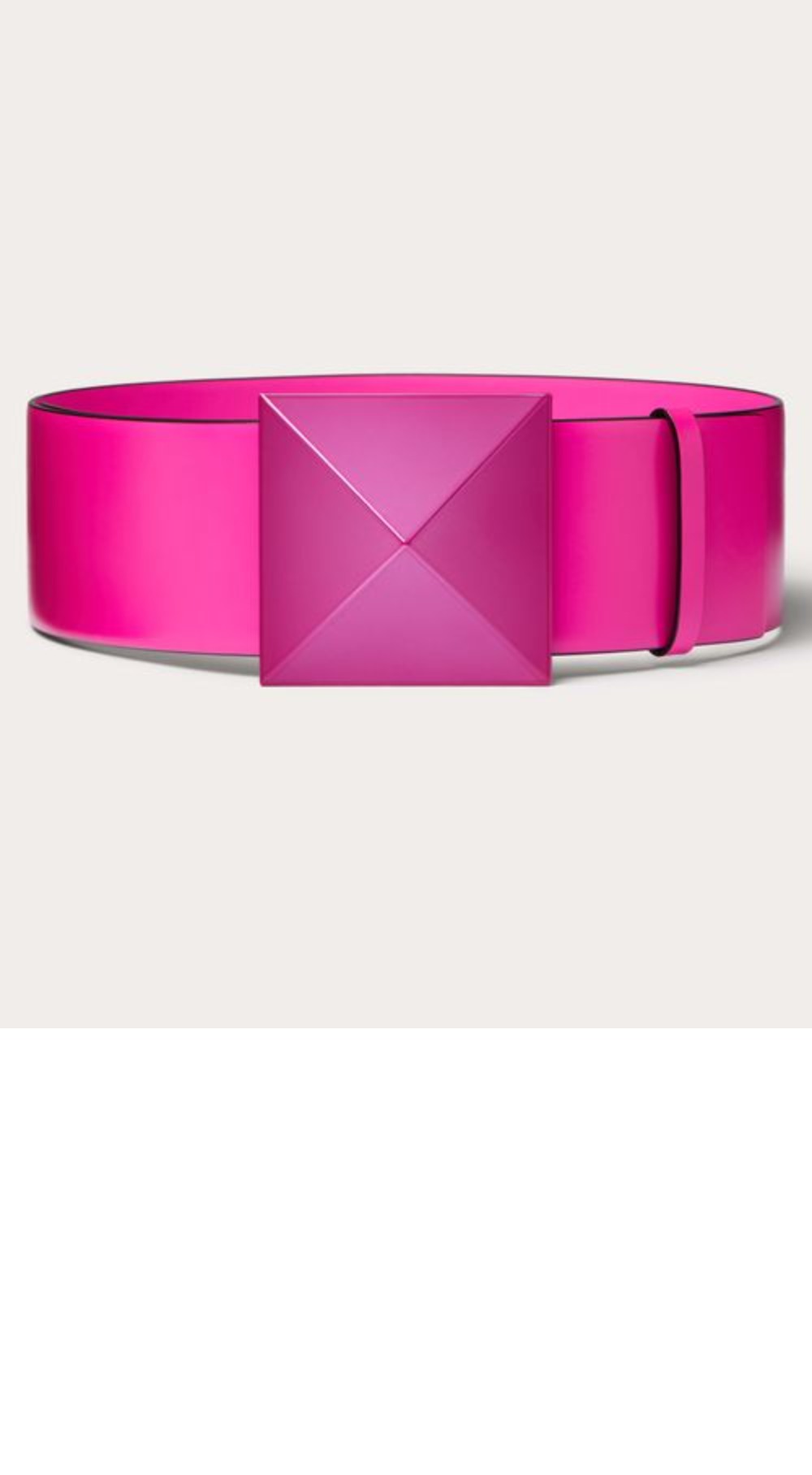 로만 스터드 와이드 가죽 벨트 > 발렌티노