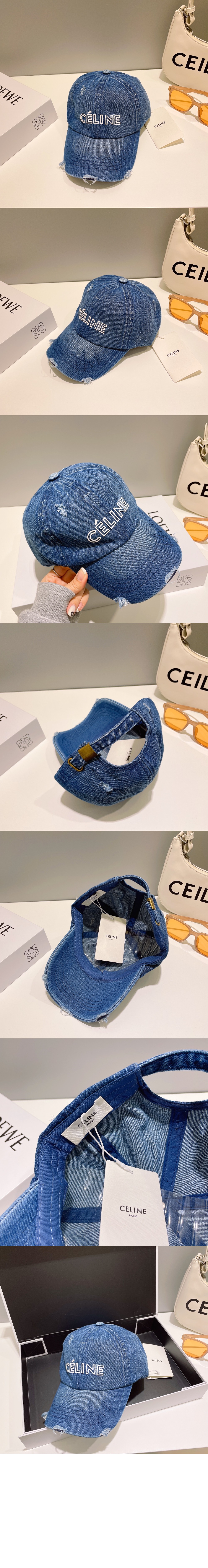 데님 베이스볼 캡 2A783U > 셀린느