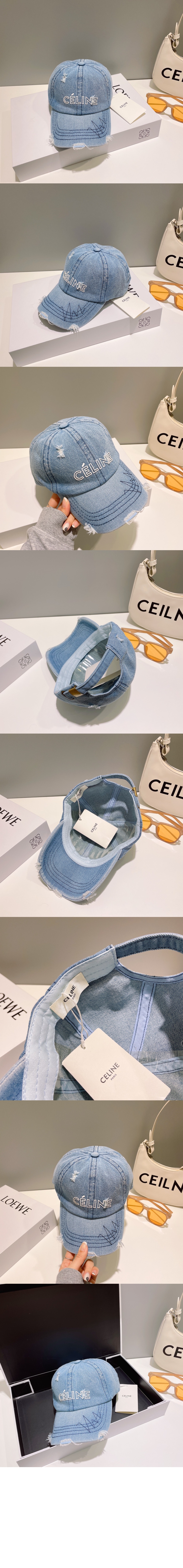 데님 베이스볼 캡 2A783U > 셀린느
