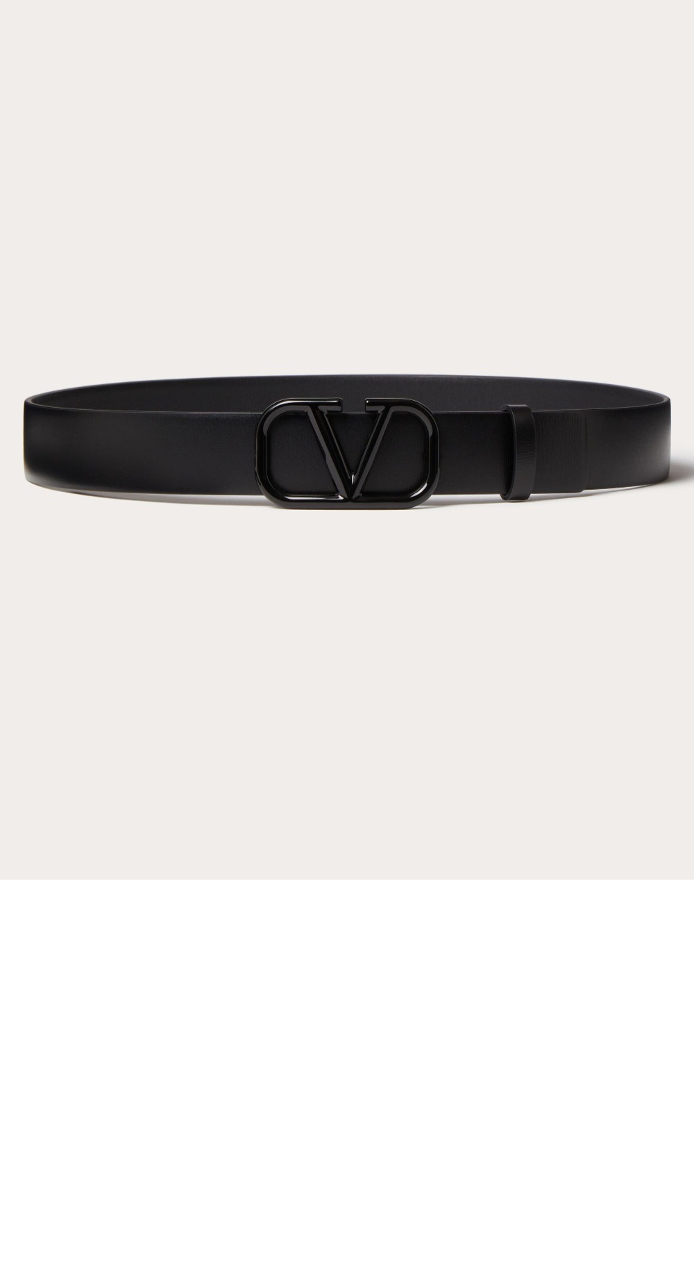 브이로고 시그니처 유광 송아지 가죽 벨트 > 발렌티노