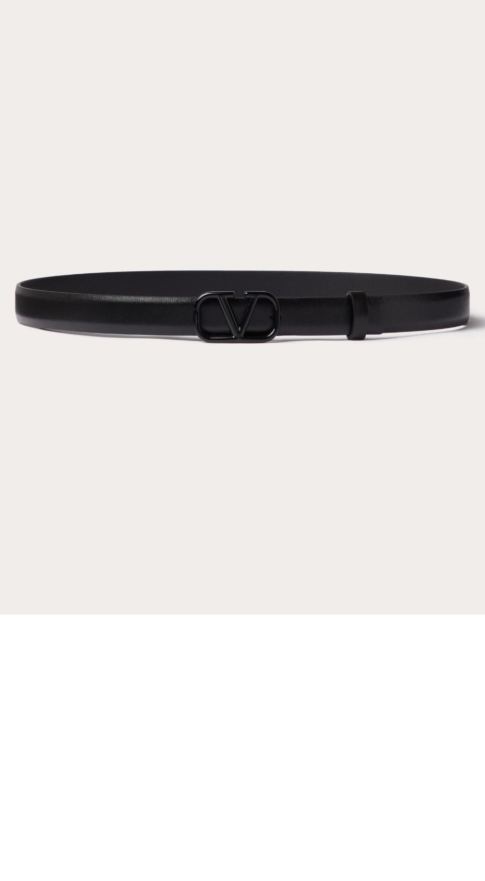 브이로고 시그니처 유광 송아지 가죽 벨트 > 발렌티노