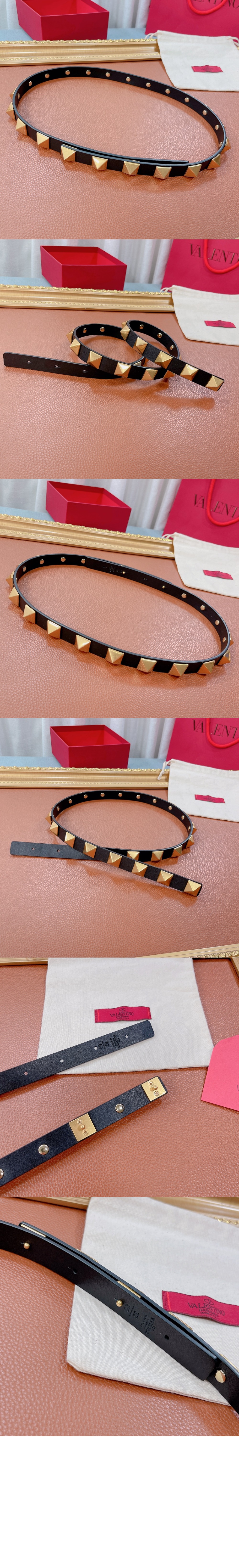 양면 소가죽 리벳 벨트 > 발렌티노