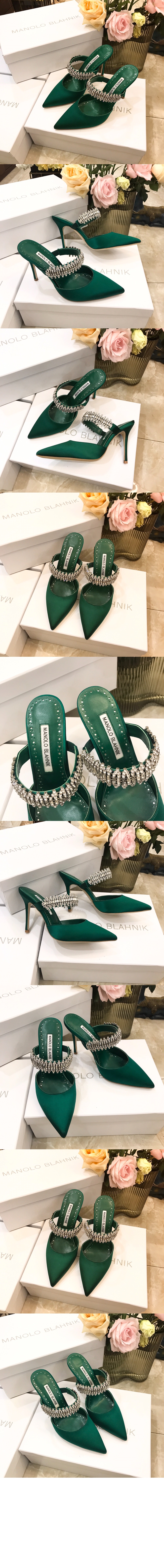 루타라 새틴 크리스탈 뮬 > Pumps - 펌프스