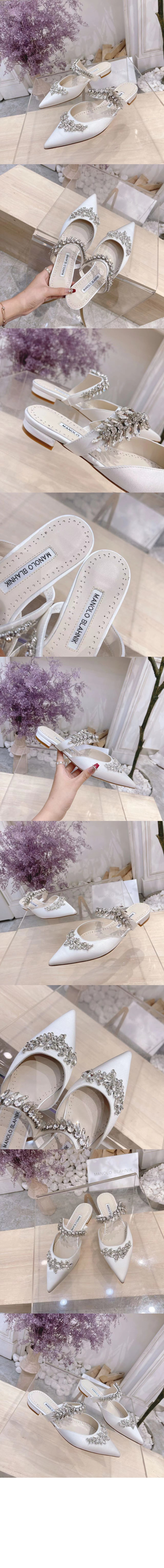 새틴 주얼 버클 뮬 > slippers - 슬리퍼