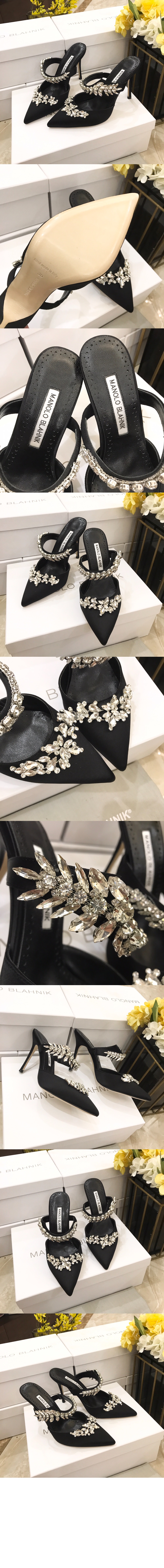 루럼 새틴 크리스탈 뮬 > Pumps - 펌프스