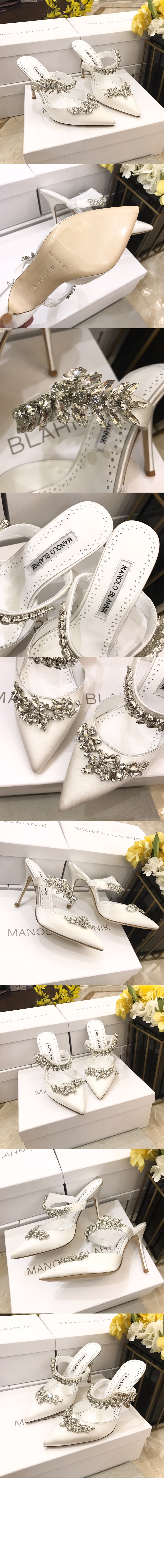 루럼 새틴 크리스탈 뮬 > Pumps - 펌프스