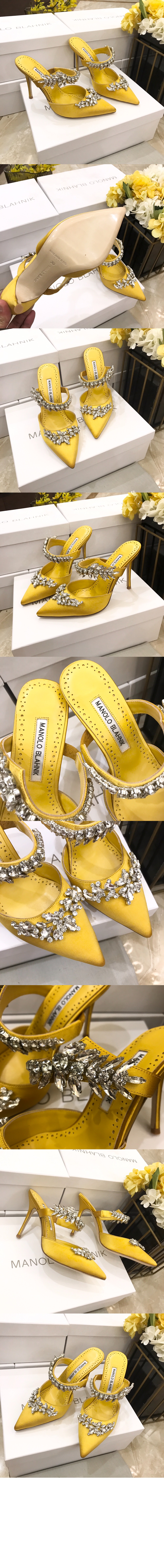 루럼 새틴 크리스탈 뮬 > Pumps - 펌프스