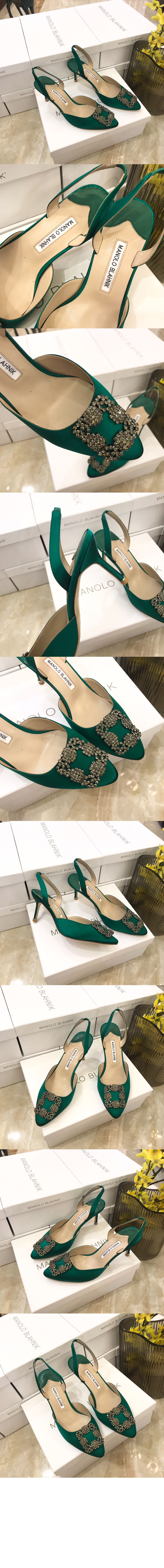 새틴 주얼 버클 뮬 > Pumps - 펌프스