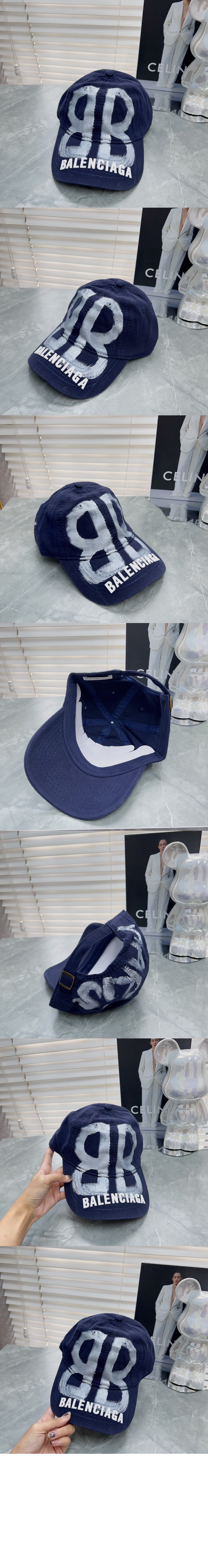 코튼 드릴 BB Sprayed 캡 673321 > 발렌시아가