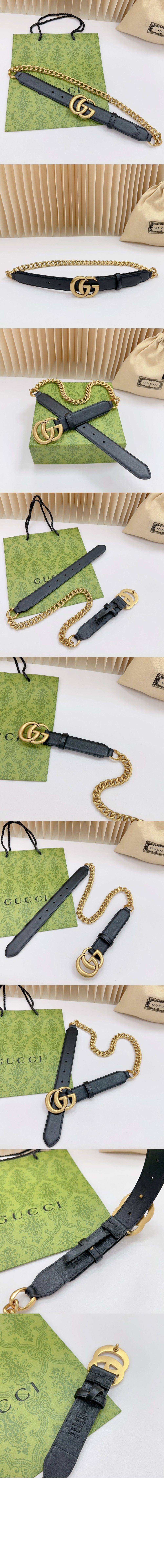 좁은 체인 벨트 760168 > 구찌