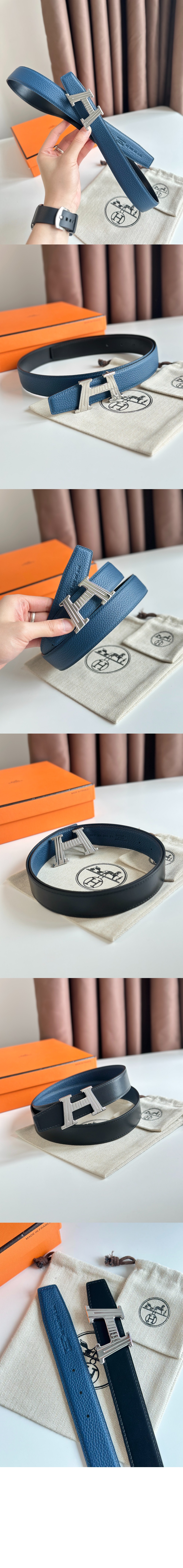 양면 가죽 벨트 > 에르메스