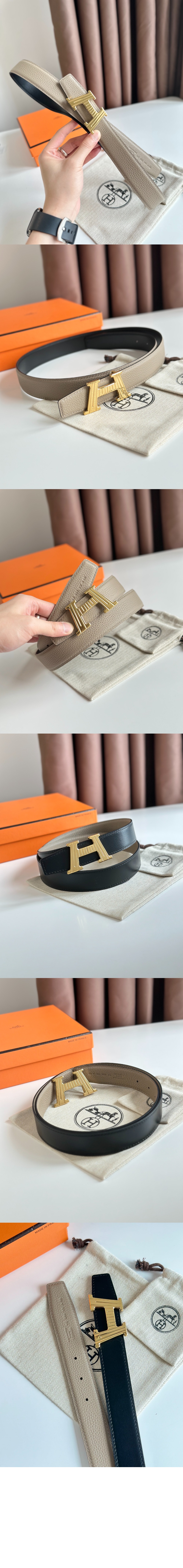 양면 가죽 벨트 > 에르메스