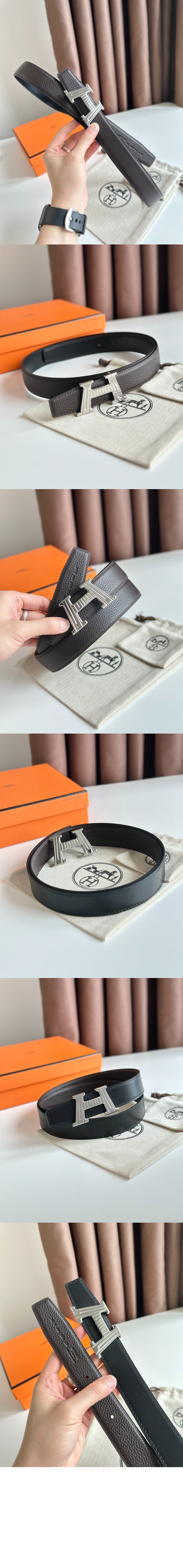 양면 가죽 벨트 > 에르메스