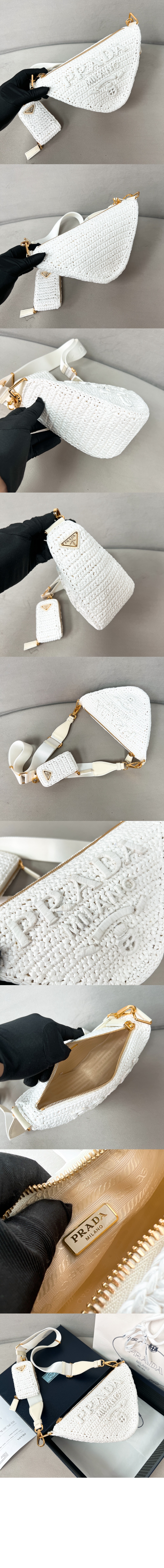 트라이앵글백 1BH190 > Raffia Crochet - 라피아크로셰